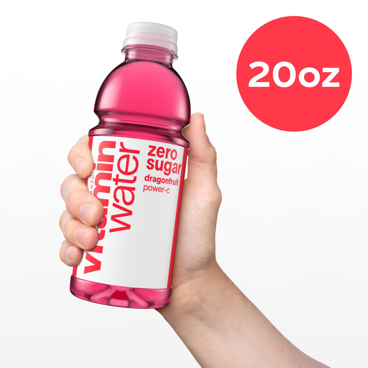 Dragonfruit Flavored Electrolyte Enhanced Bottled Water with Vitamin b5, b6, b12, 20 Fl Oz, 12 Pack J22021