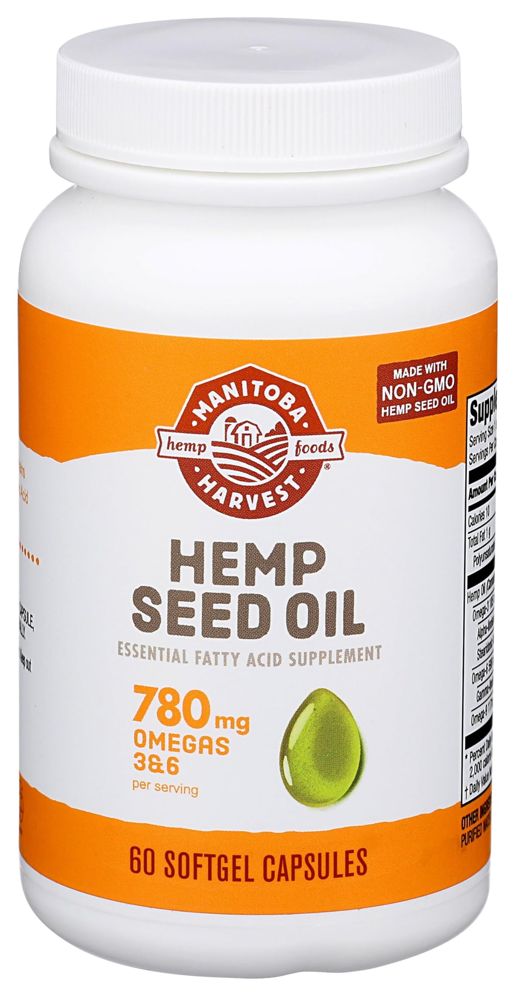 Hemp Seed Oil Softgel Capsules, 60 Count L12757