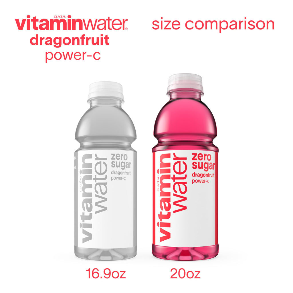 Dragonfruit Flavored Electrolyte Enhanced Bottled Water with Vitamin b5, b6, b12, 20 Fl Oz, 12 Pack J22021