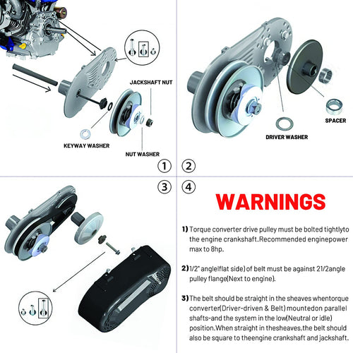 212cc 6.5 HP Torque Converter Clutch 30 Series Replacement Set J685