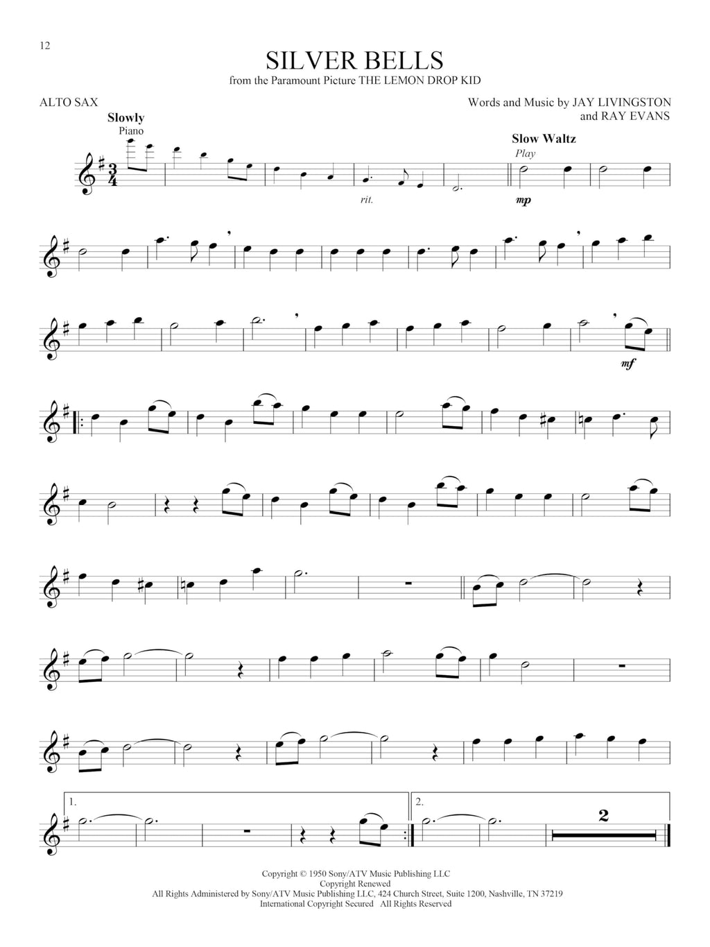 Alto Sax Sheet Music Songbook A18895