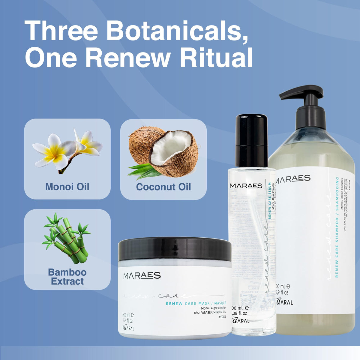 Vegan Shampoo, Mask & Serum 3-Piece Set H219448