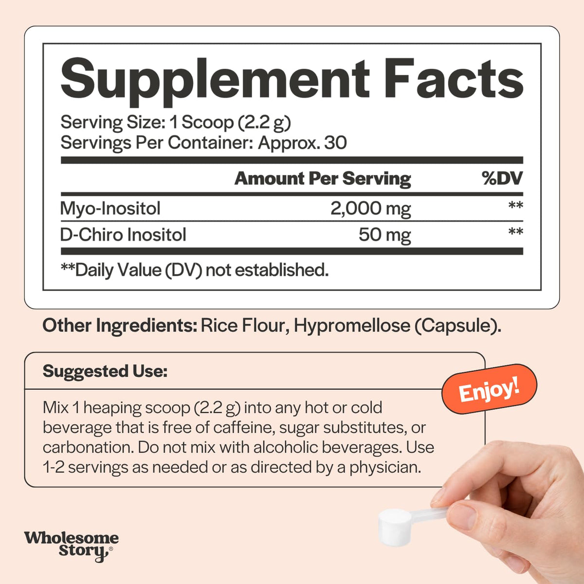 Myo-Inositol & D-Chiro Inositol Supplement Powder 40:1 Ratio 30 Servings L797659
