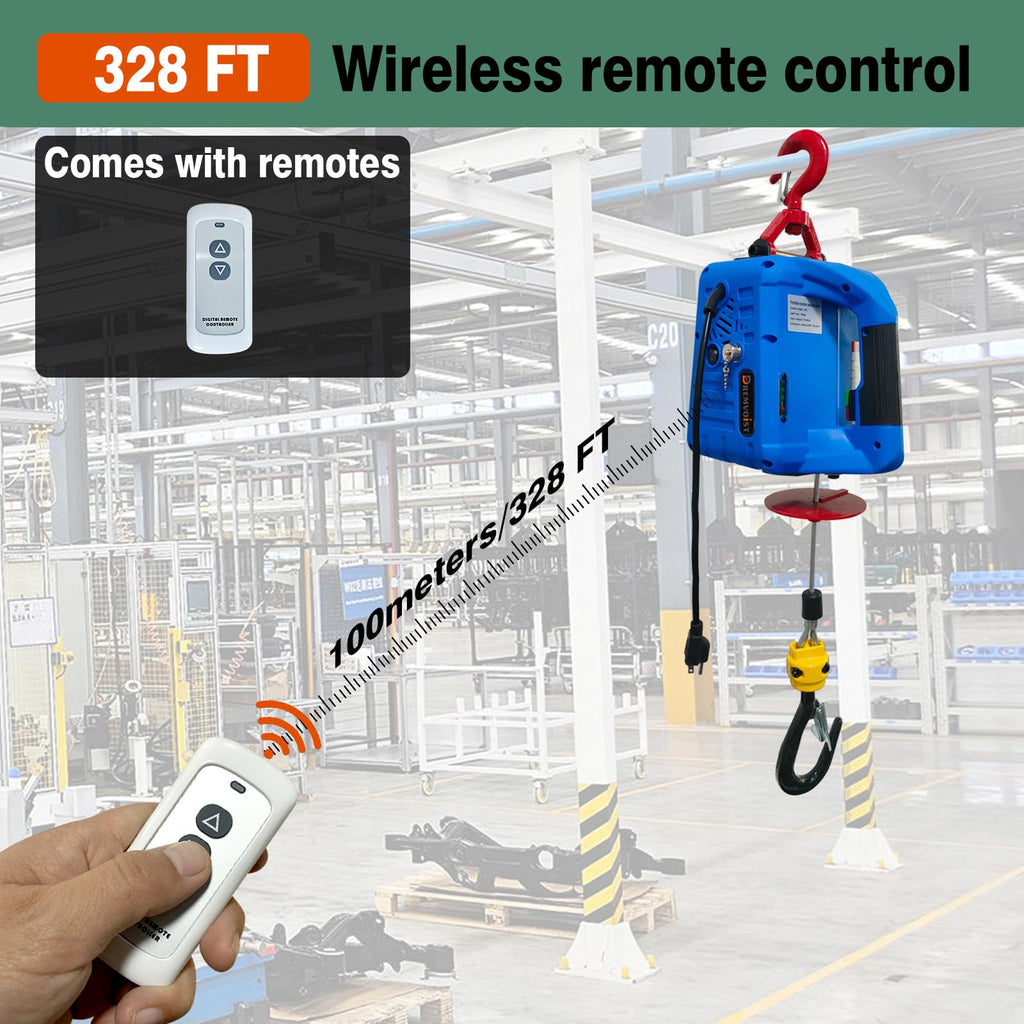 1500lb Portable Electric Hoist Winch X774