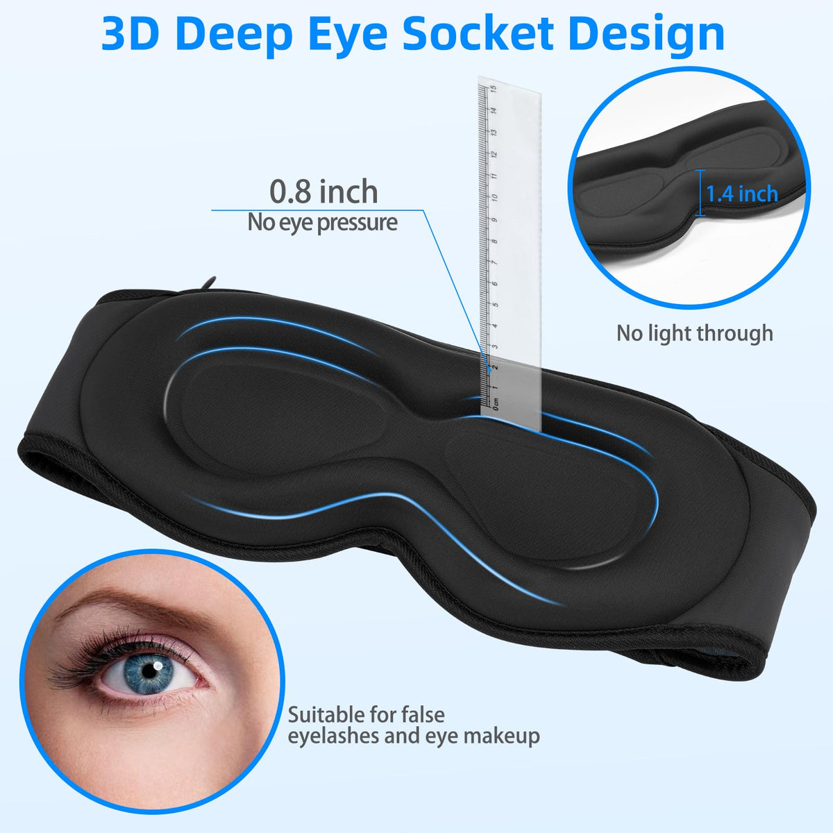 Adjustable Bluetooth 3D Sleep Mask F59151