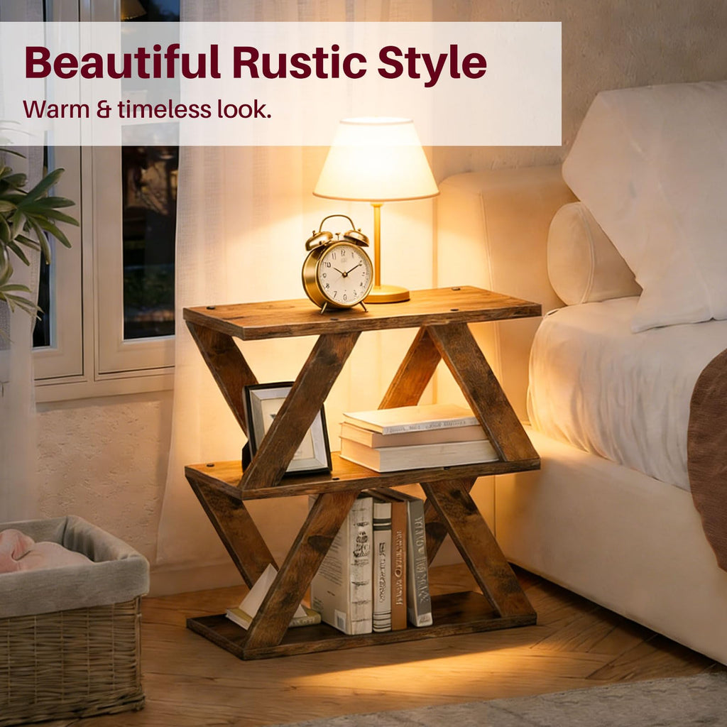 3 Tier Side Table with Storage Shelves F7939