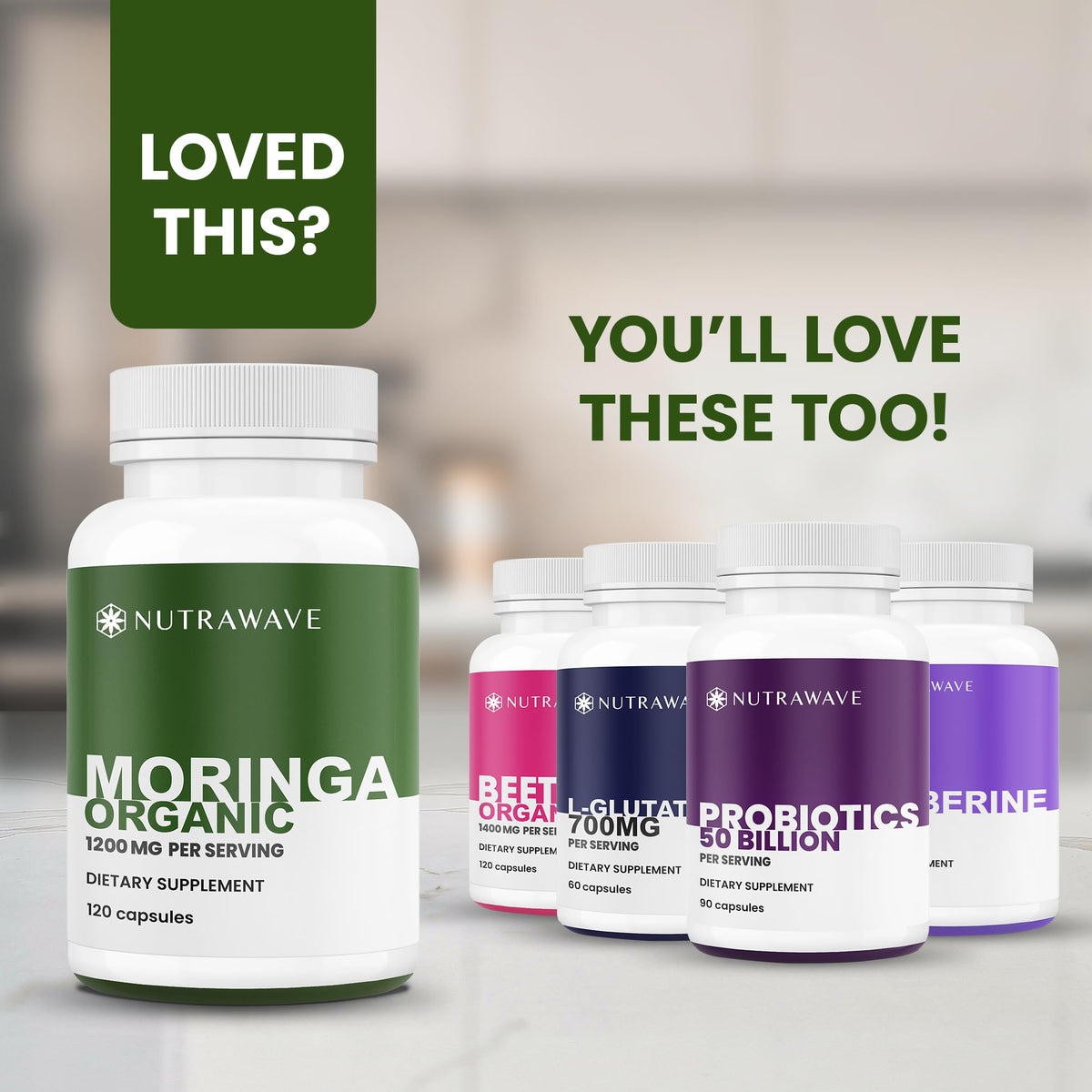 Organic Moringa Capsules 1200mg 120 Capsules W668560