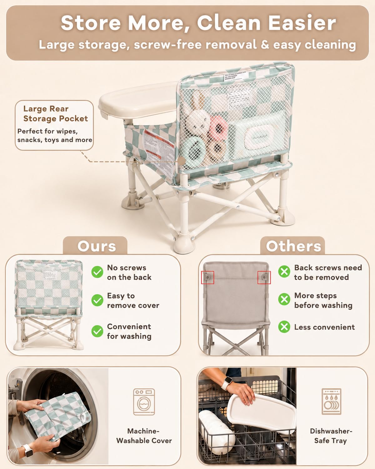 3-in-1 Portable Baby Chair Y643955