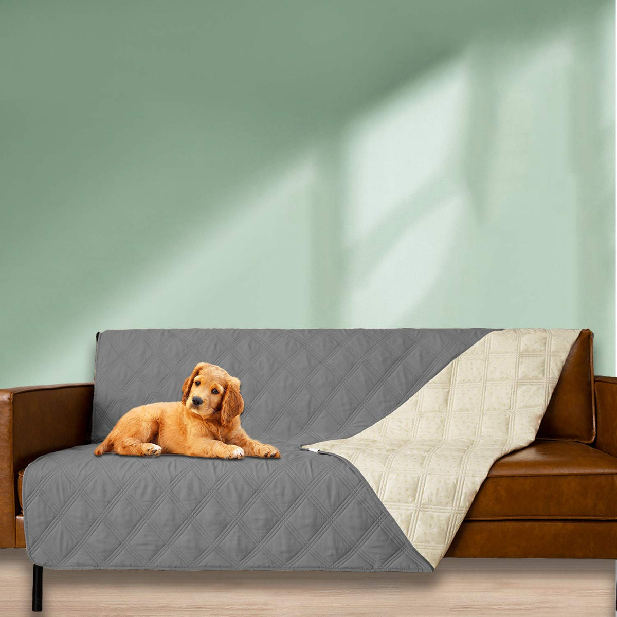 Waterproof Dog Bed Cover Pet Blanket with Anti-Slip Back U668805