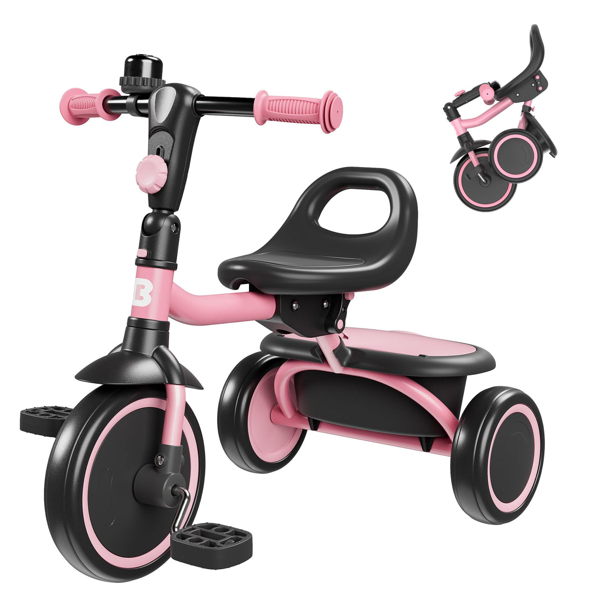 Pink Toddler Tricycle with Bell T901474