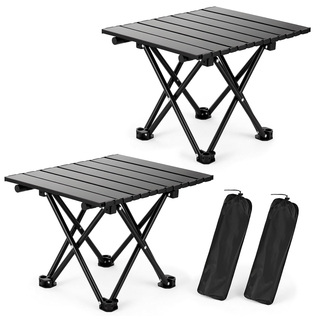 2 Pack Black Foldable Camping Table A137