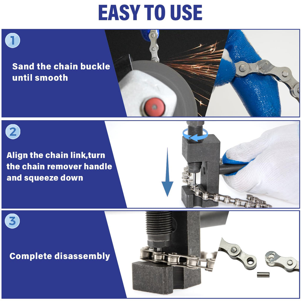 19pc Motorcycle Chain Breaker Rivet Tool Set R549