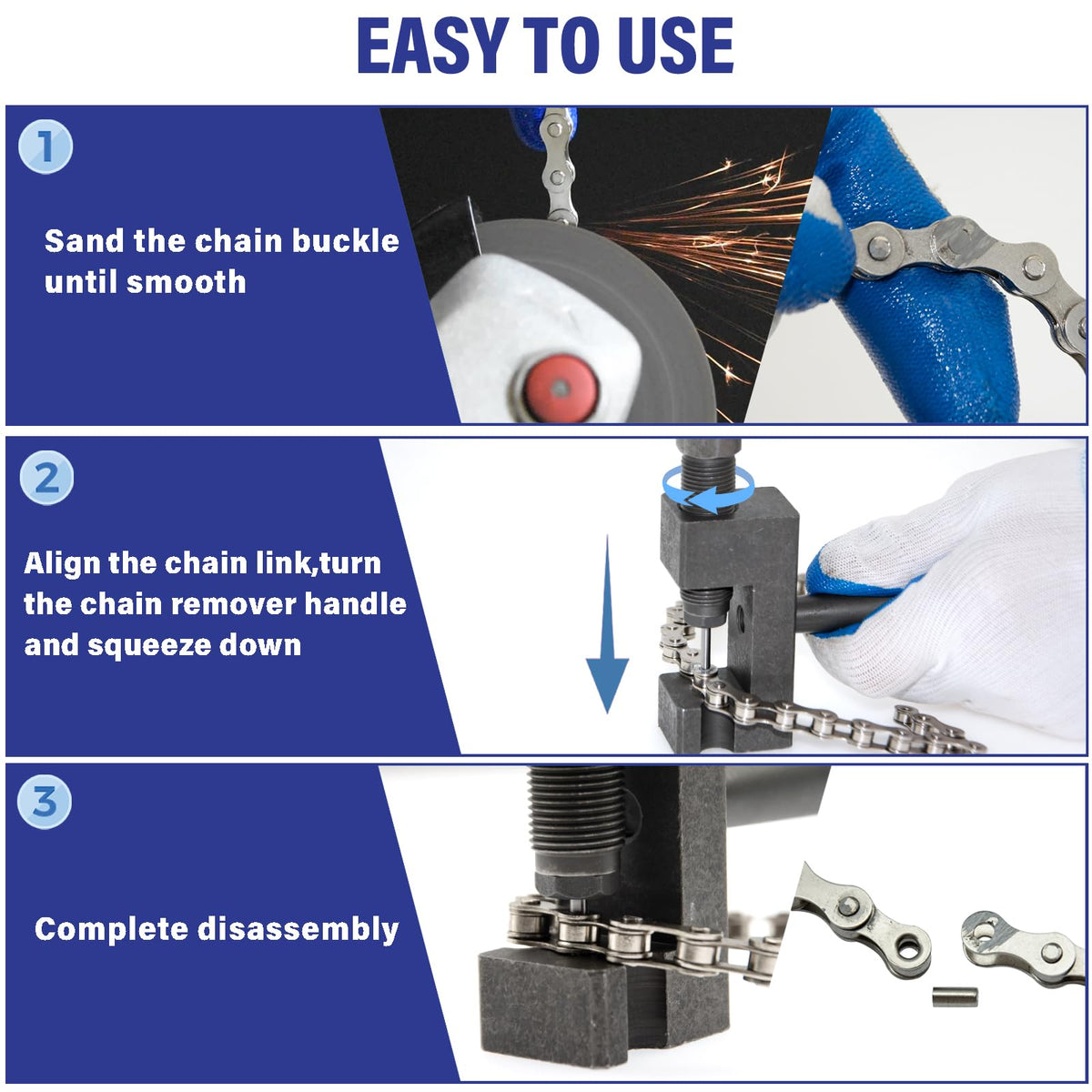 19pc Motorcycle Chain Breaker Rivet Tool Set R549