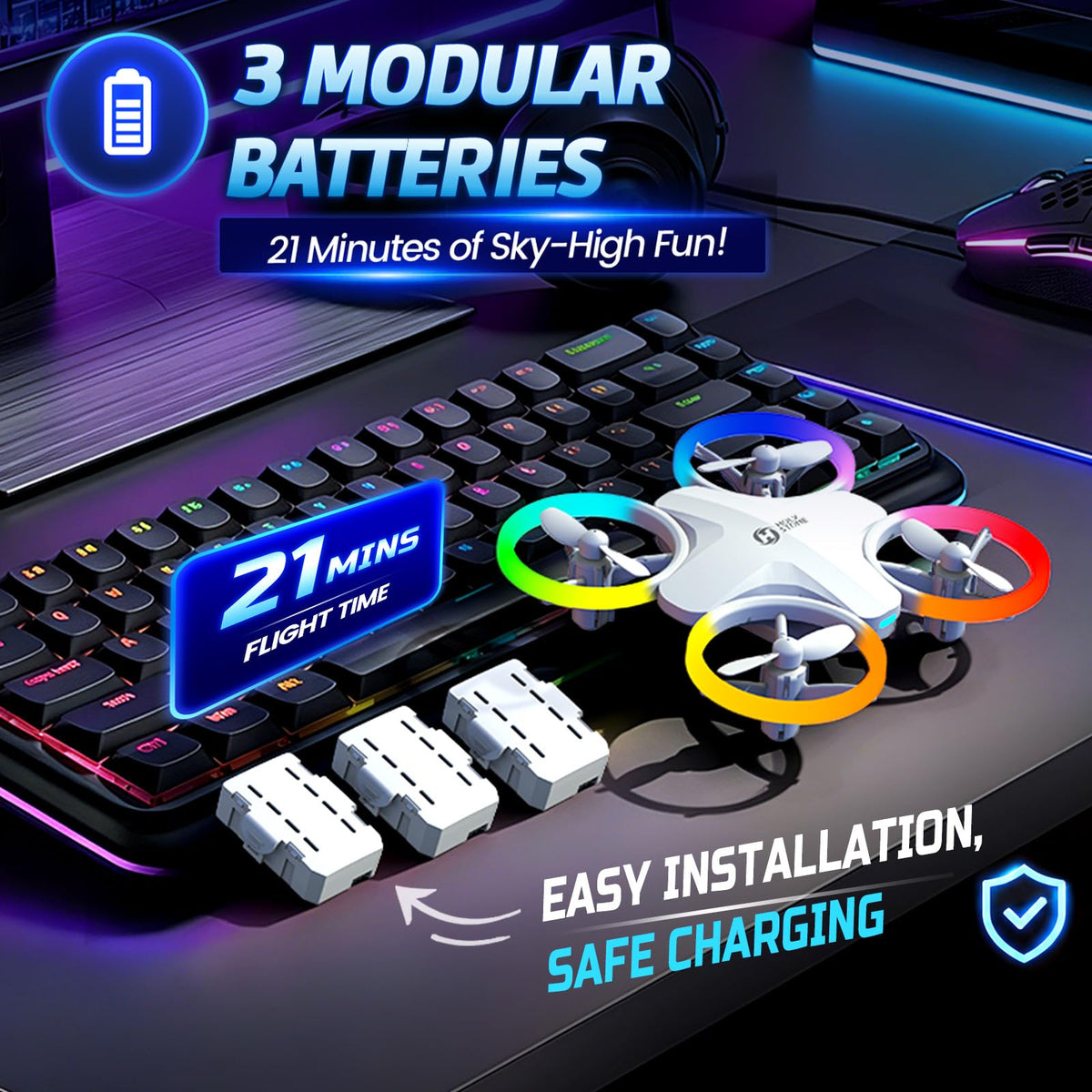 Drone with 3 Batteries A8339