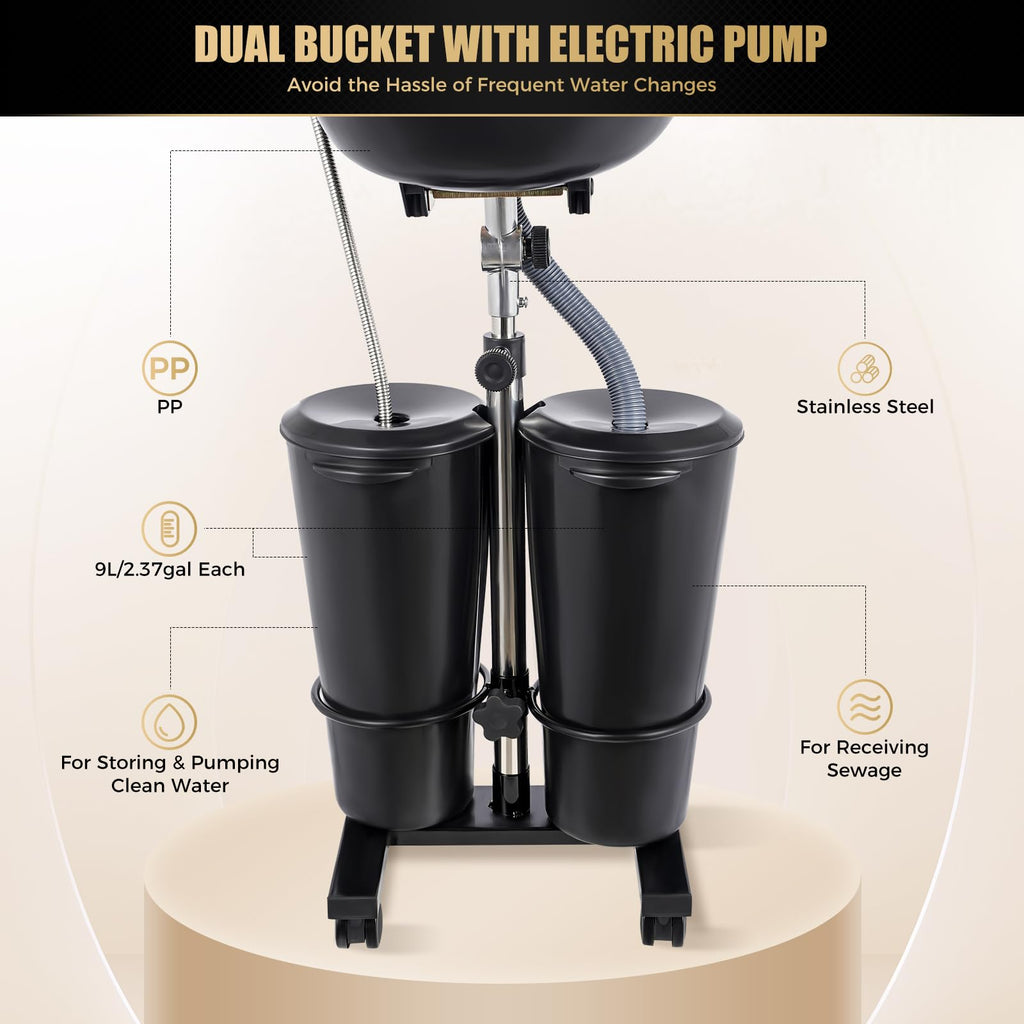 Portable Plastic Hair Washing Sink with Electric Pump J6355