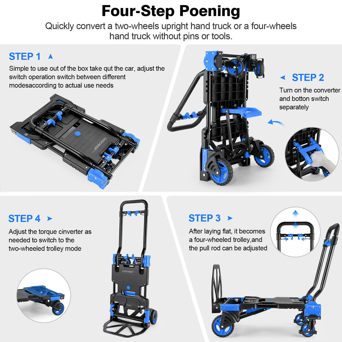 Heavy Duty 330lbs Folding Hand Truck L25130