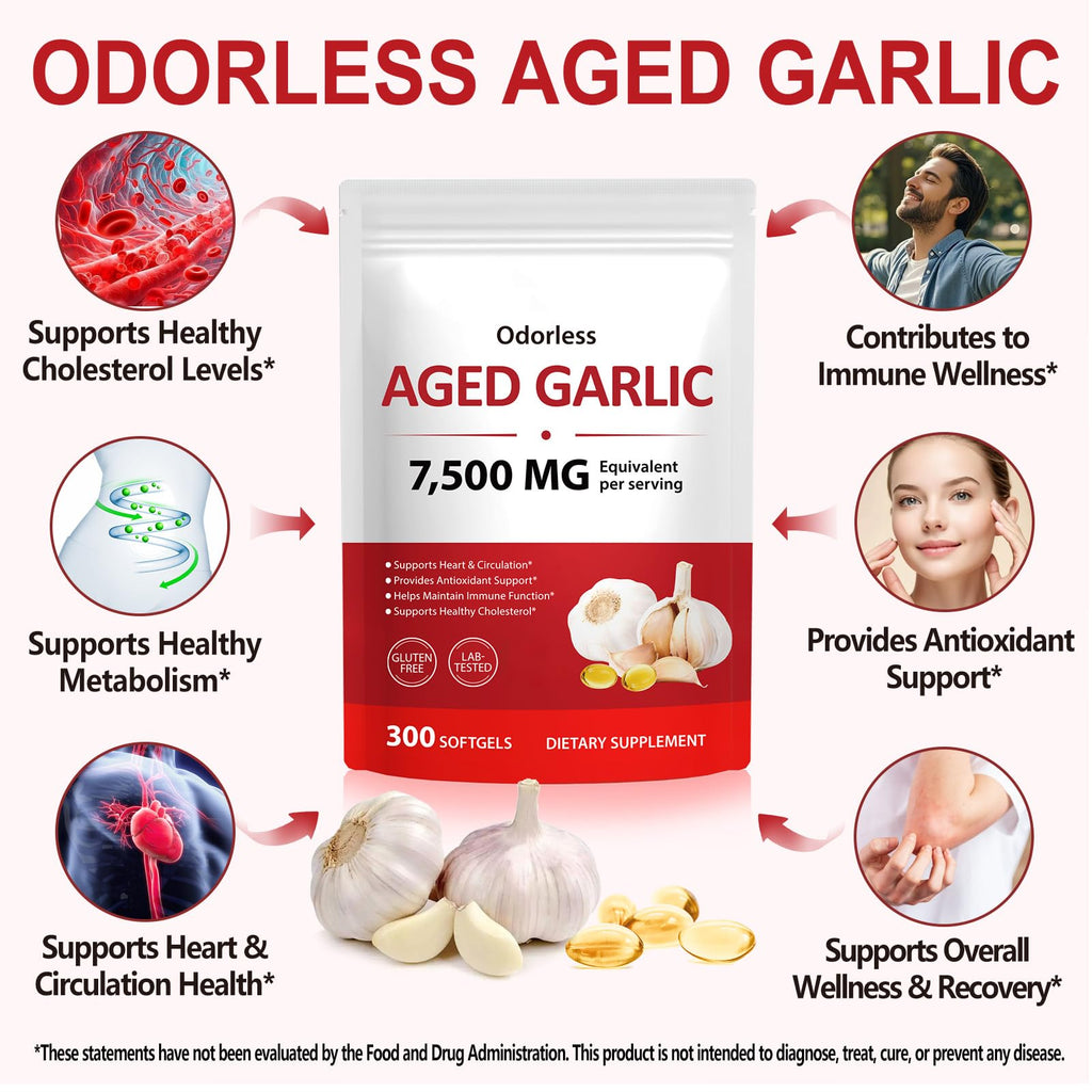Odorless Garlic Supplement 300 Softgels K9410