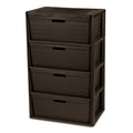 Brown 4-Drawer Storage Tower F52028