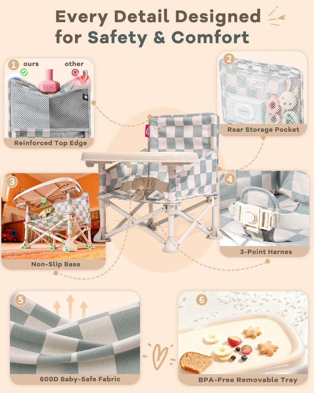 3-in-1 Portable Baby Chair Y643955