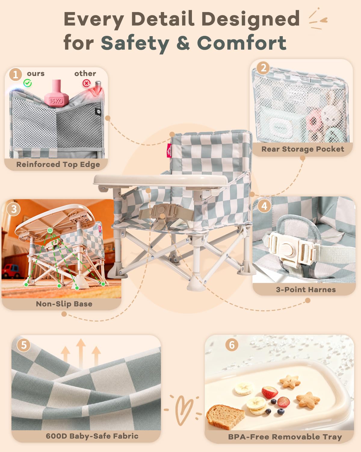 3-in-1 Portable Baby Chair Y643955
