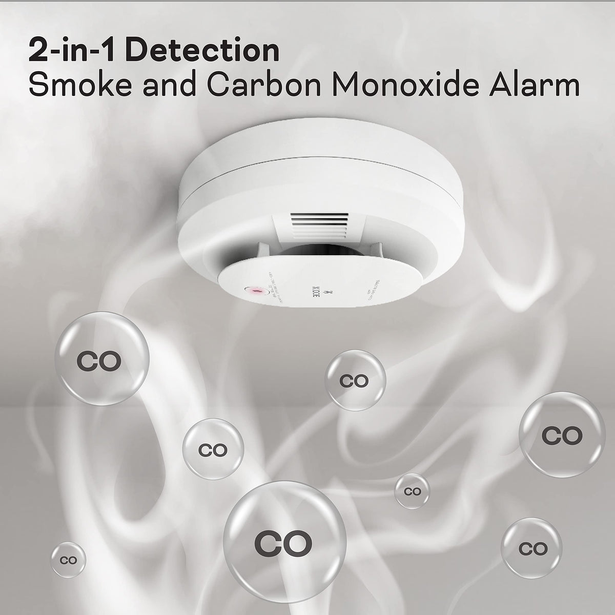 Hardwired Smoke & Carbon Monoxide Detector with Battery Backup, 2 Pack F4141