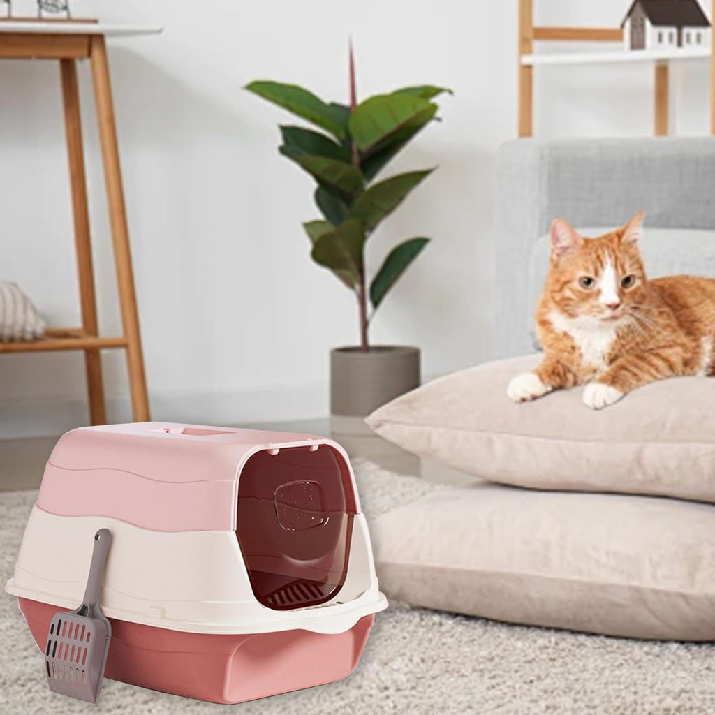 Cat Litter Box with Lid with Litter Scoop V599