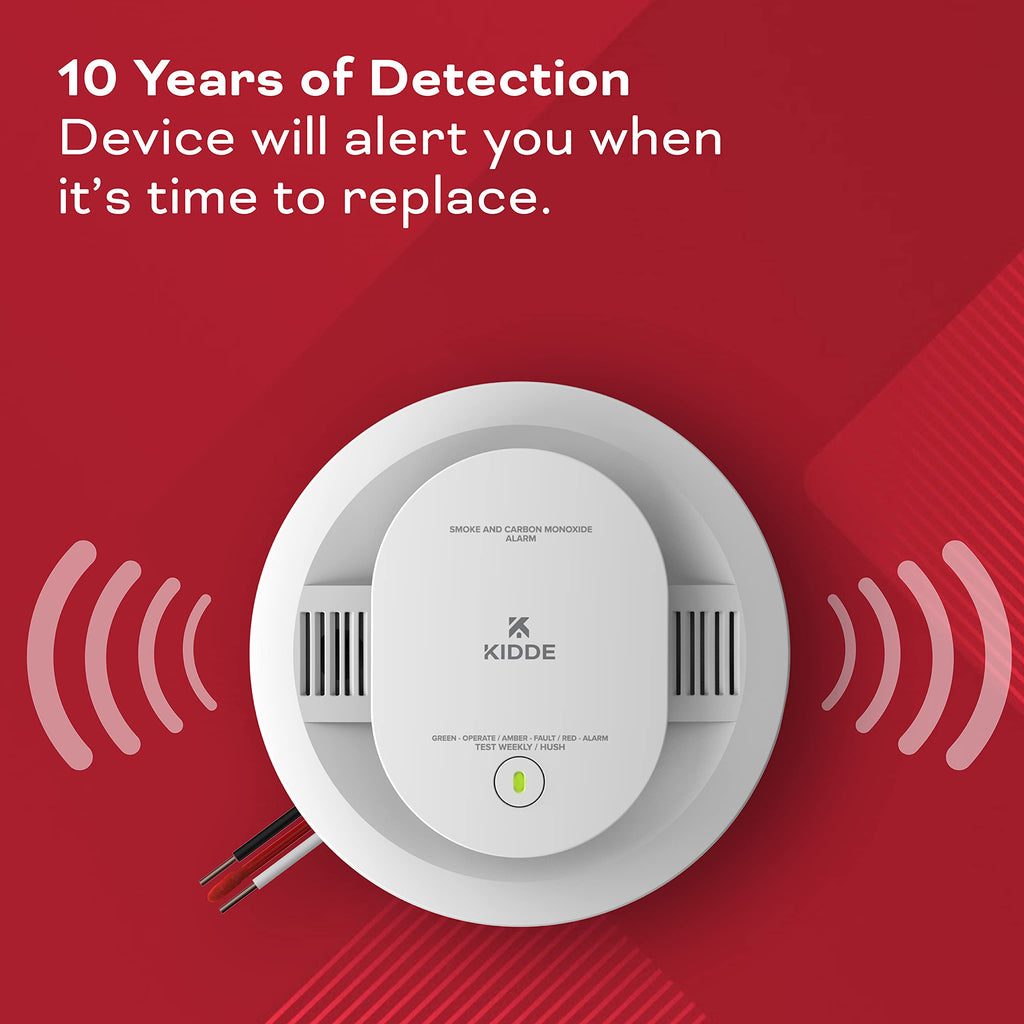 Hardwired Smoke & Carbon Monoxide Detector with Battery Backup, 2 Pack F4141