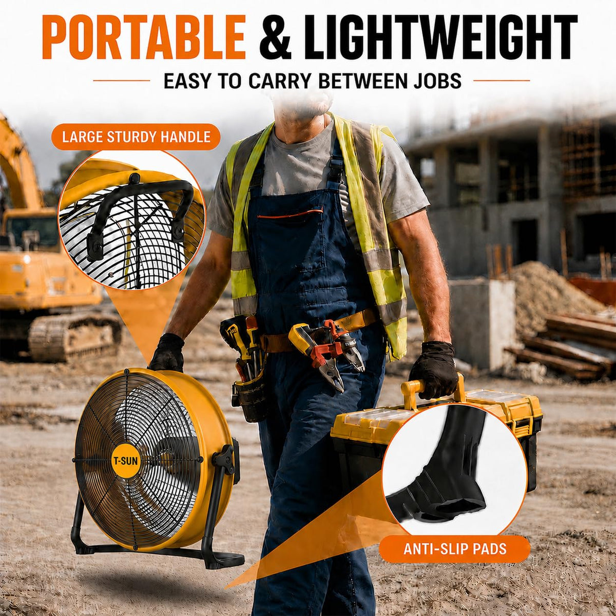 16" Cordless Battery Powered Fan H1987