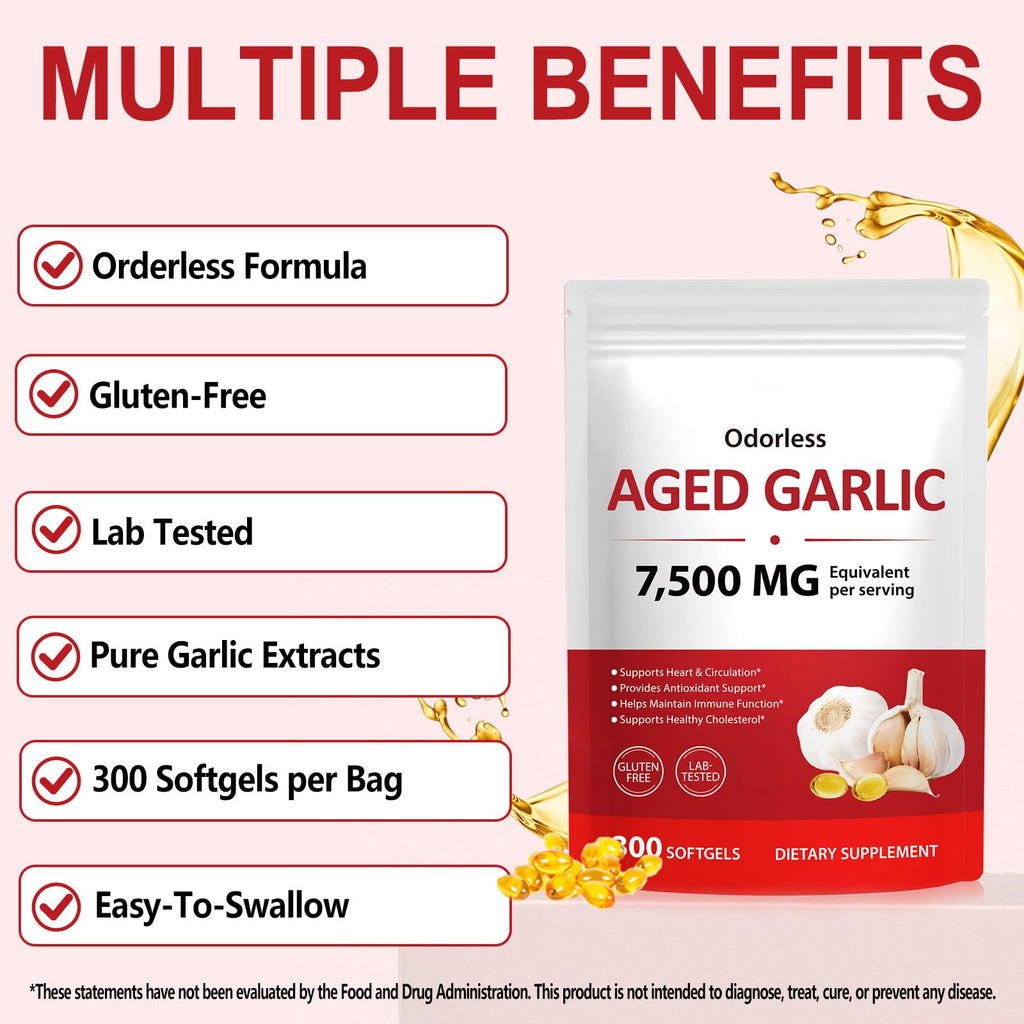 Odorless Garlic Supplement 300 Softgels K9410