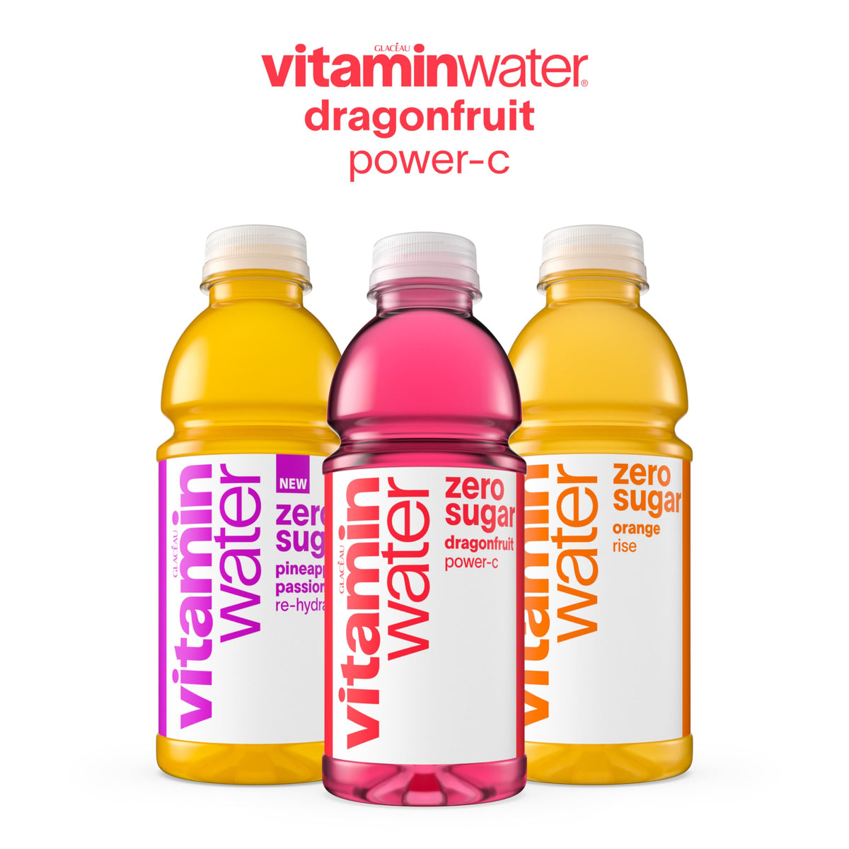 Dragonfruit Flavored Electrolyte Enhanced Bottled Water with Vitamin b5, b6, b12, 20 Fl Oz, 12 Pack J22021