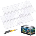 Clear Polycarbonate Aquarium Canopy Set 2 Pcs with Handle M448737