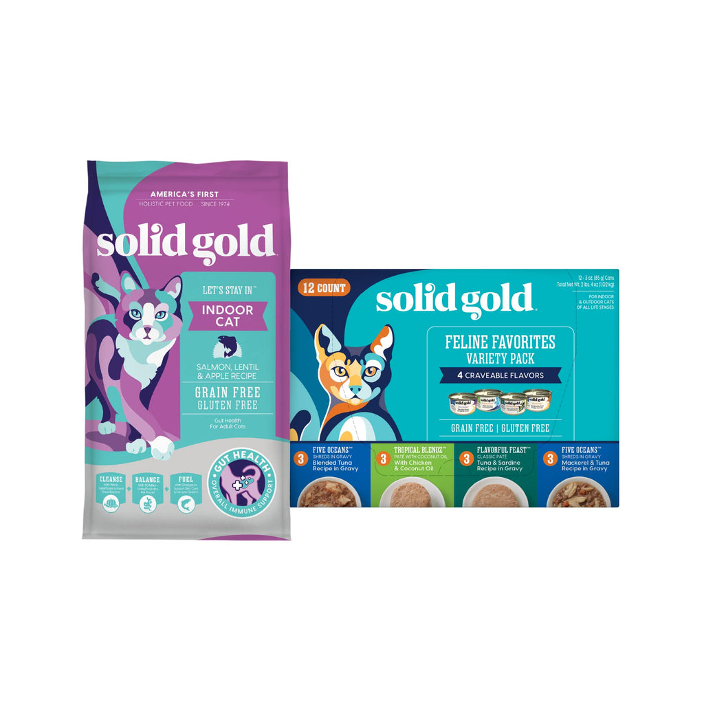 Salmon Dry Cat Food and Wet Cat Food Variety Pack V4495