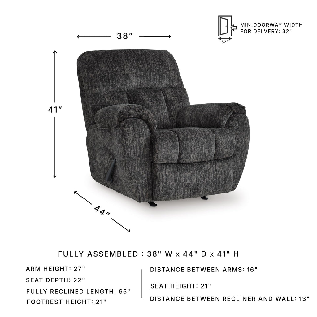 Gray Chenille Rocker Recliner Chair H57417