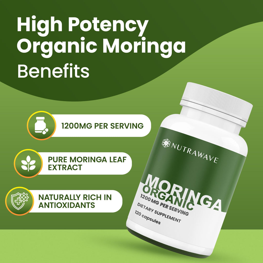 Organic Moringa Capsules 1200mg 120 Capsules W668560