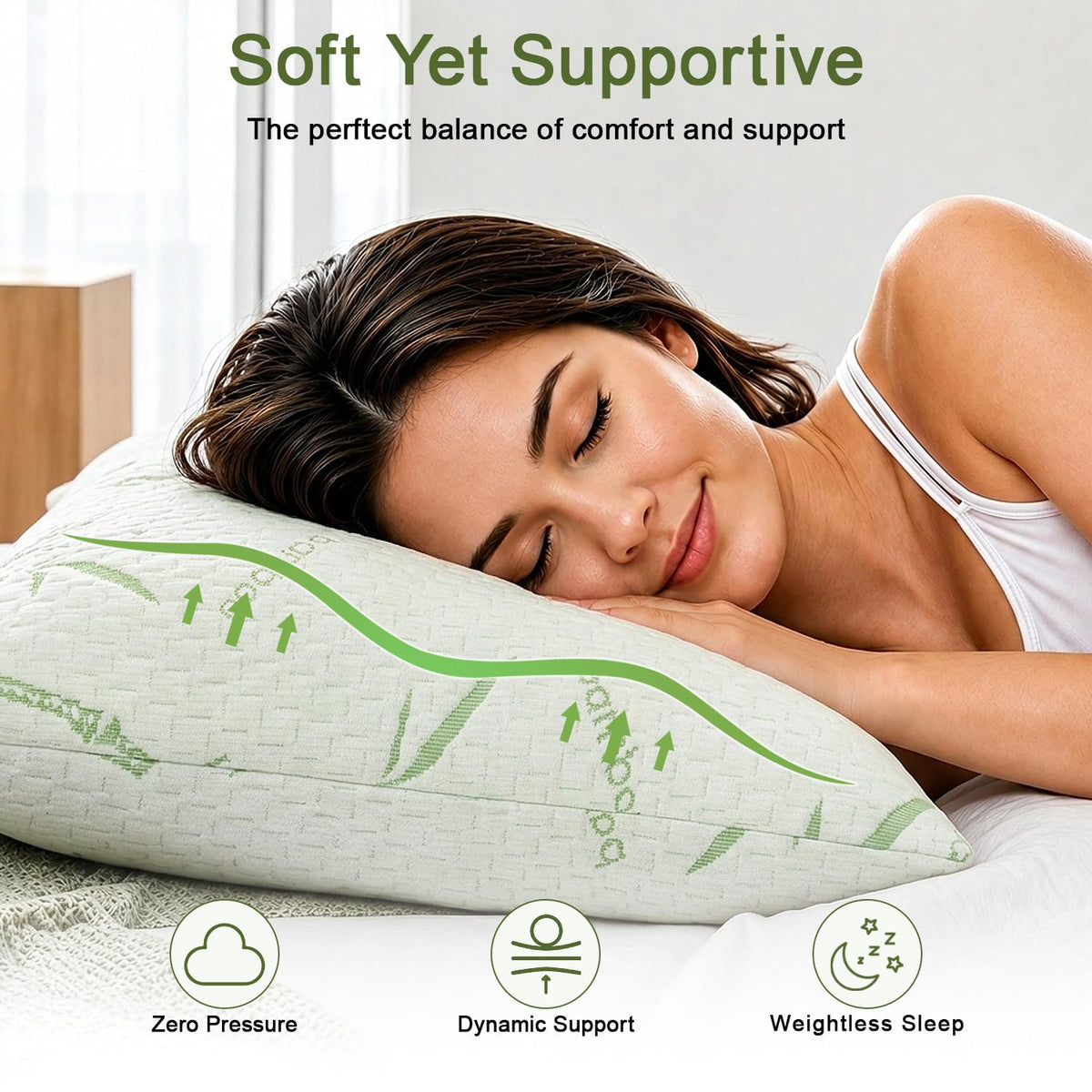 King Size Pillows Set of 2, Soft, Machine Washable O41890