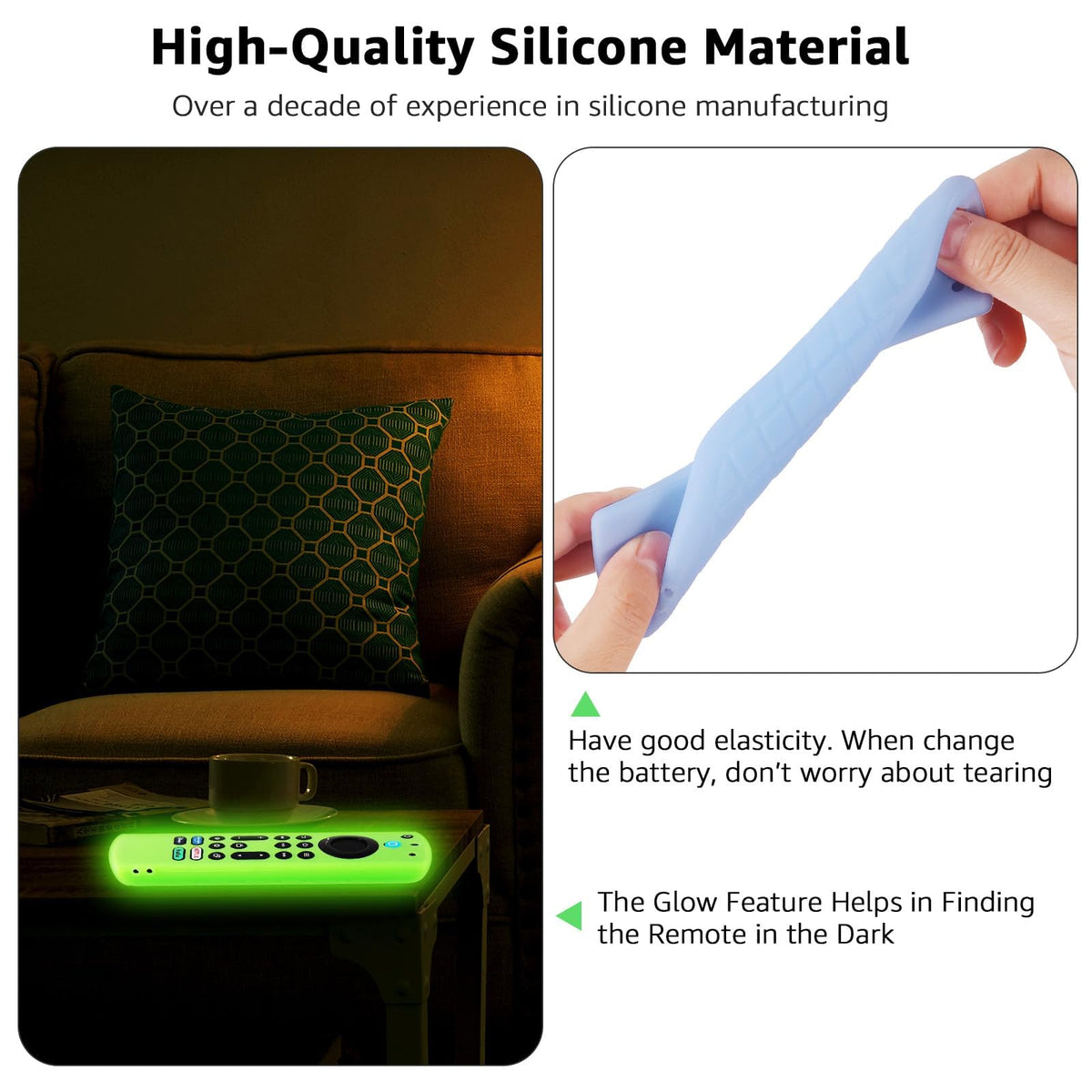 Silicone Remote Cover Glow in The Dark with Lanyard J46629