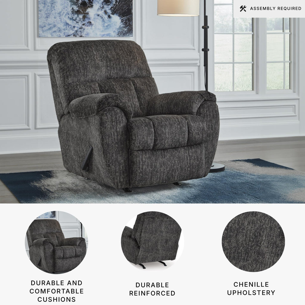 Gray Chenille Rocker Recliner Chair H57417