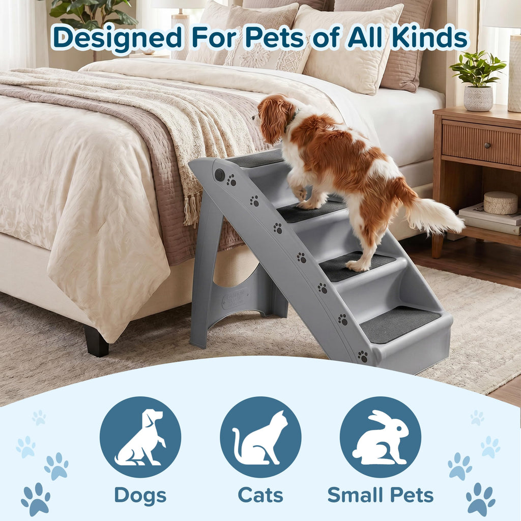Lightweight Durable Plastic Dog Stairs Z733385
