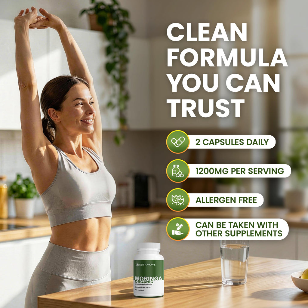 Organic Moringa Capsules 1200mg 120 Capsules W668560