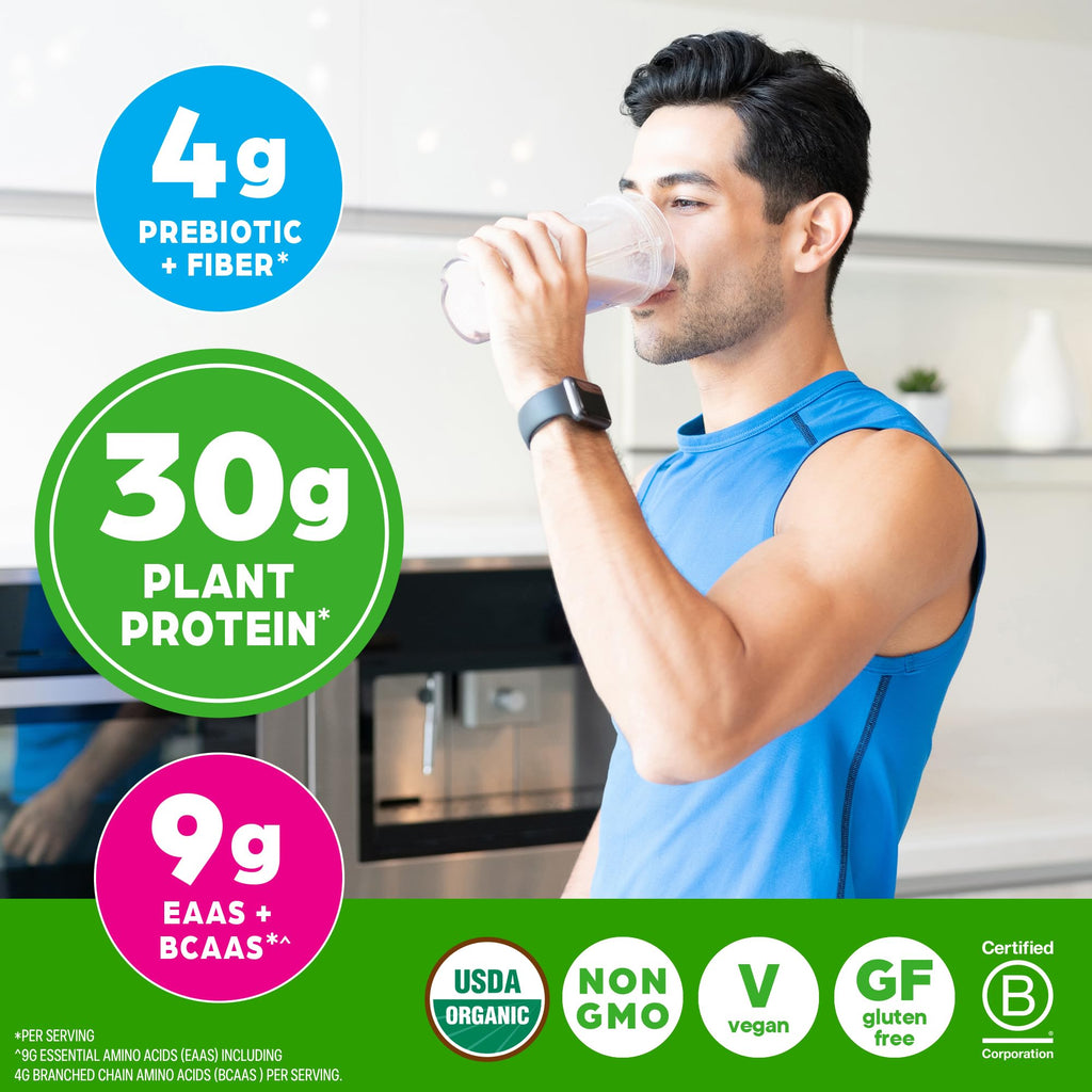 Organic Vegan 30g High Protein Powder Vanilla 2.01 lb J559114