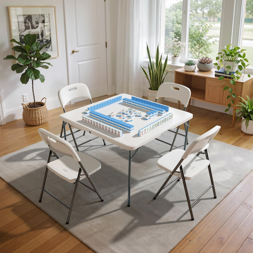 3 ft Square Folding Card Table with Carrying Handle A639