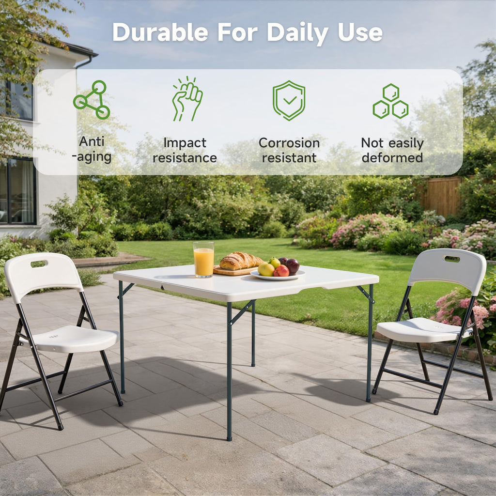 3 ft Square Folding Card Table with Carrying Handle A639