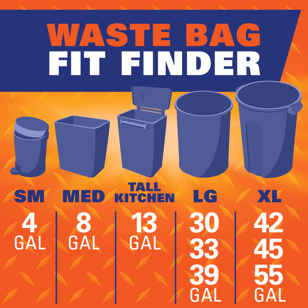 Black 30 Gallon Trash Bags G852