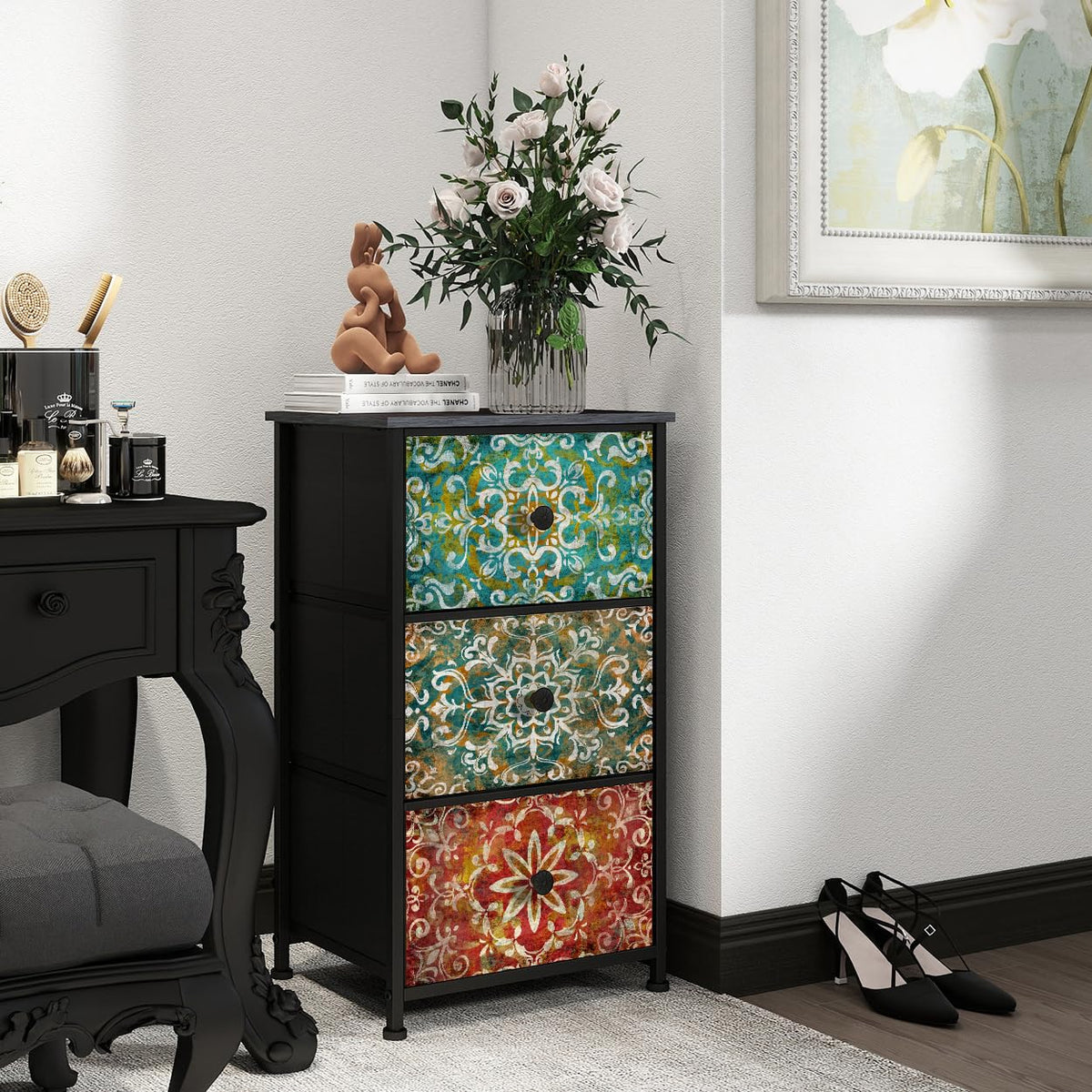 Fabric Drawers 3 Drawers Dresser I329