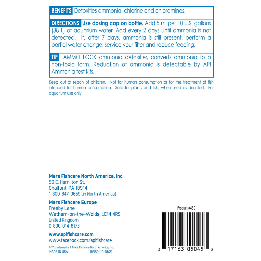 Aquarium Ammonia Detoxifier 16-Ounce Bottle J31960