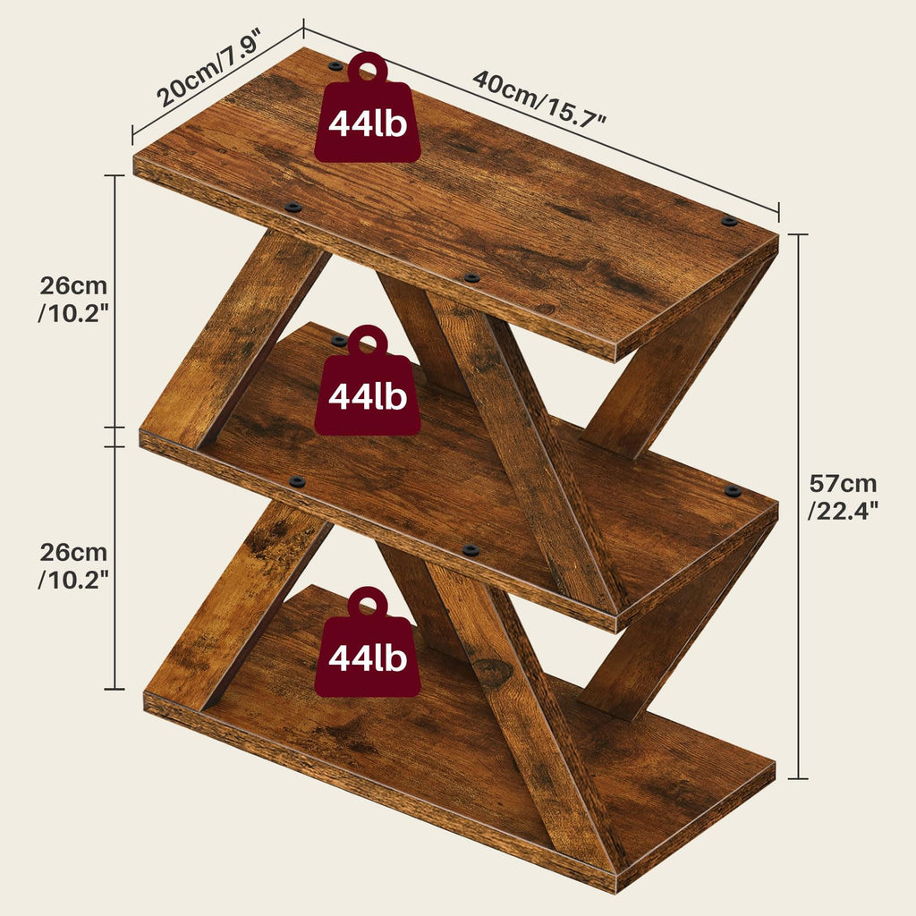 3 Tier Side Table with Storage Shelves F7939