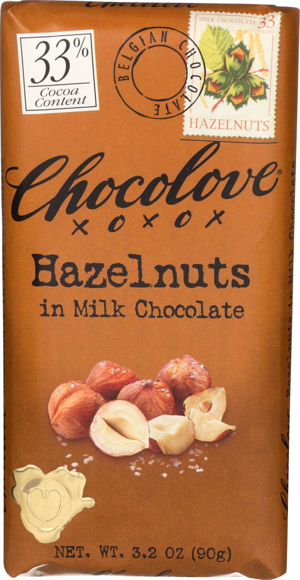 Hazelnut Milk Chocolate Bar 3.2 OZ V261