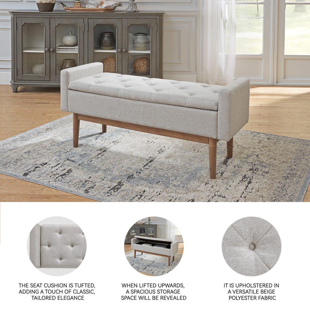 Upholstered Storage Bench L83641