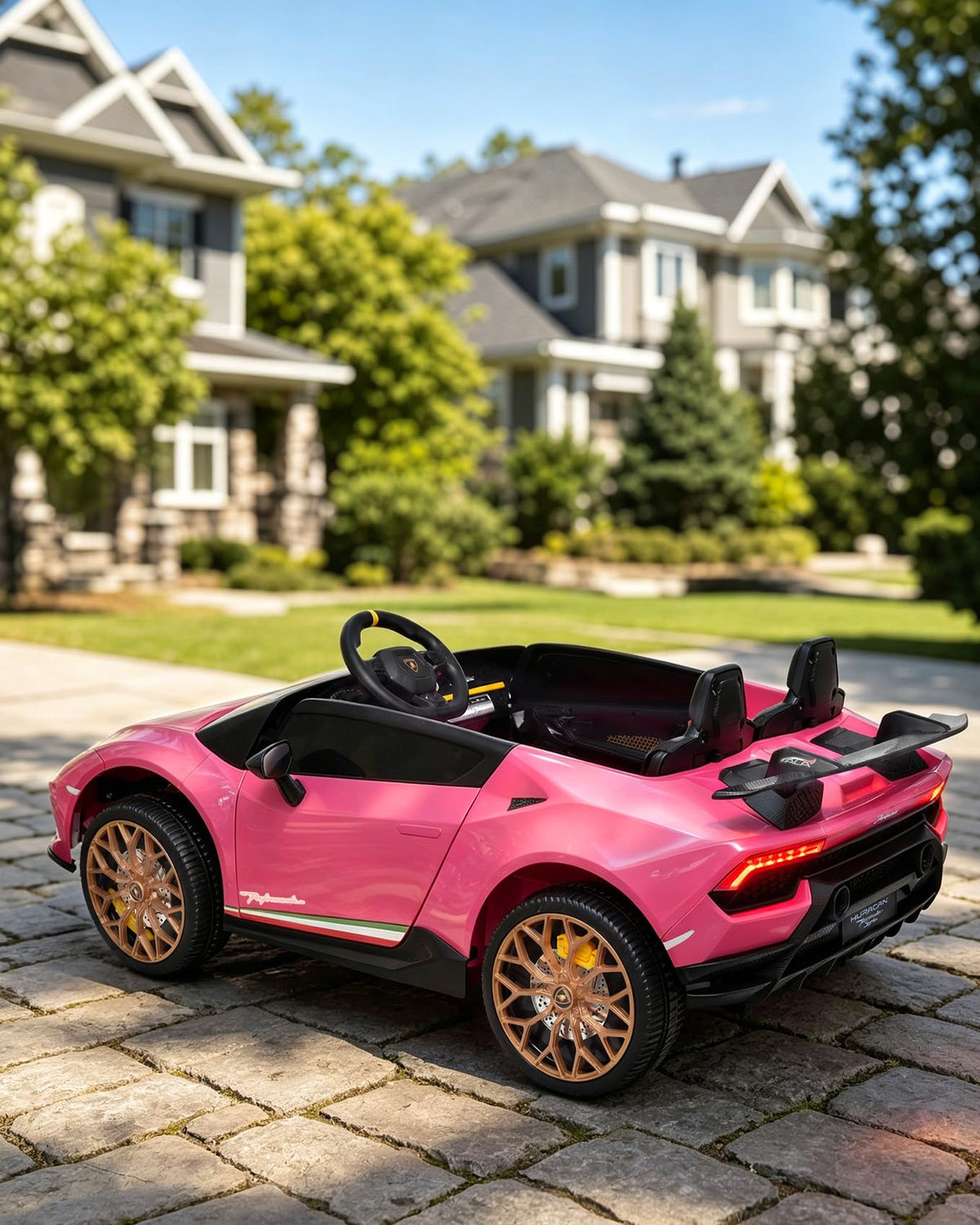 Pink 24V 2 Seater Kids Ride on Car V770