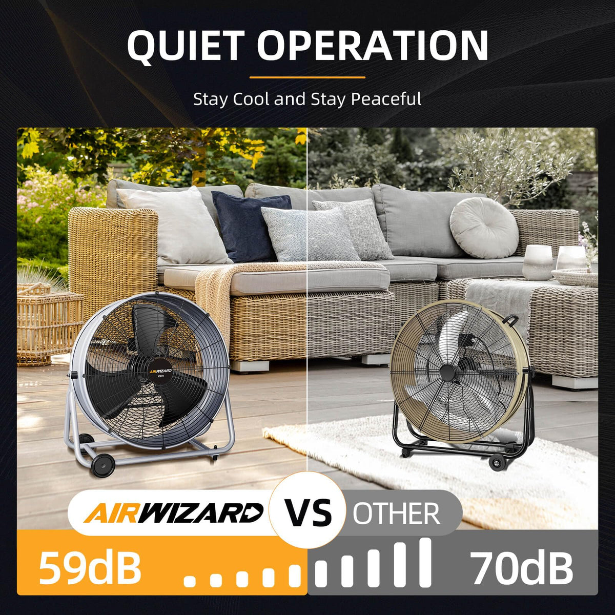 24 inch 300W High Velocity Metal Floor Fan O28269